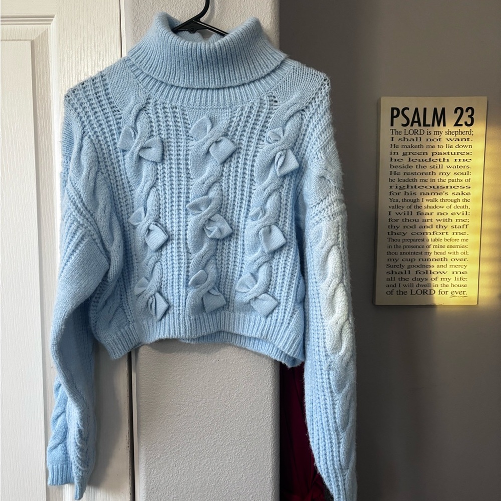 Coquette knitted turtleneck sweater